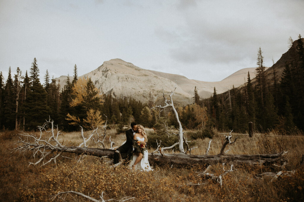 cute couple at their dream photoshoot in colorado