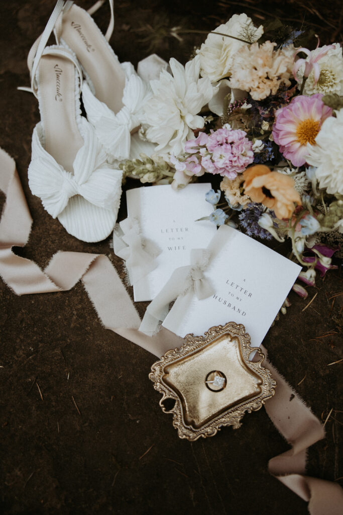 stunning shoes and rings the bride used for her wedding