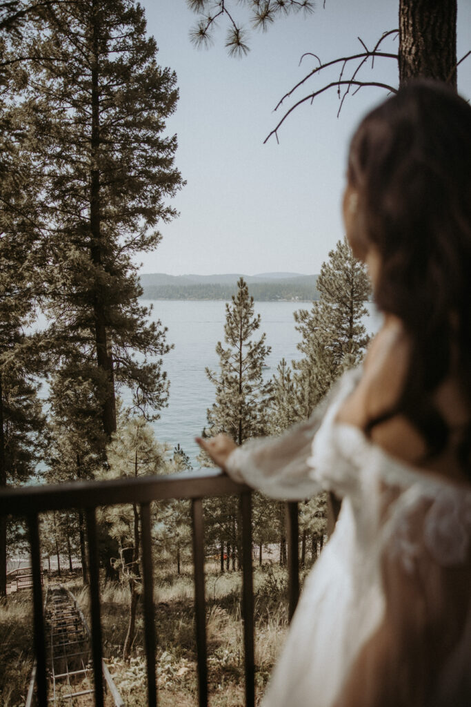 Bride before heading to her intimate elopement ceremony