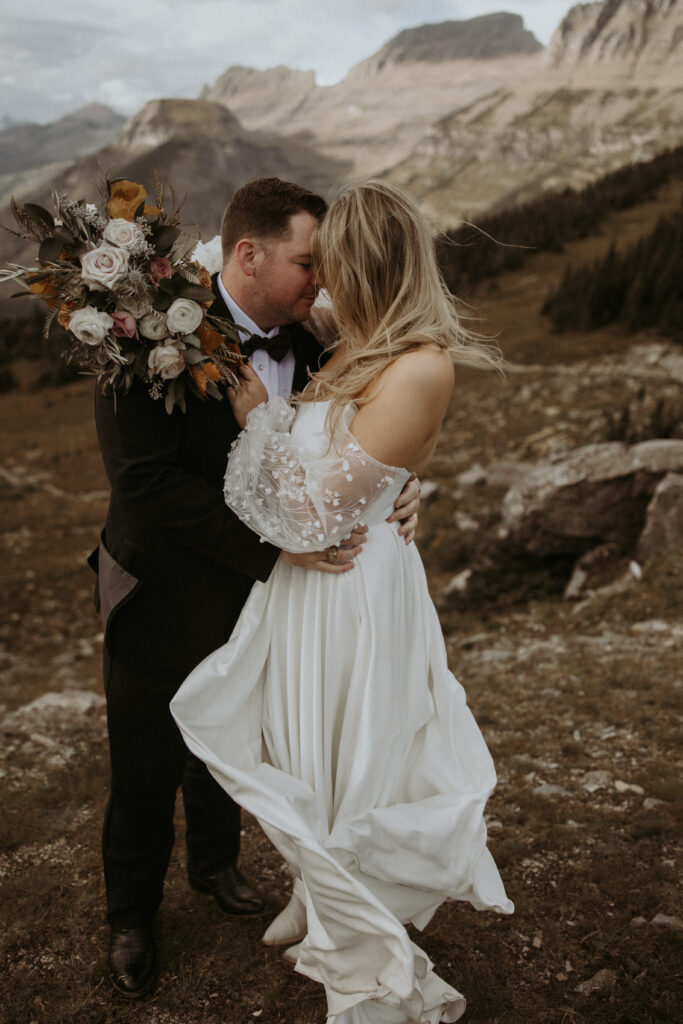 newlyweds at their bridal portraits