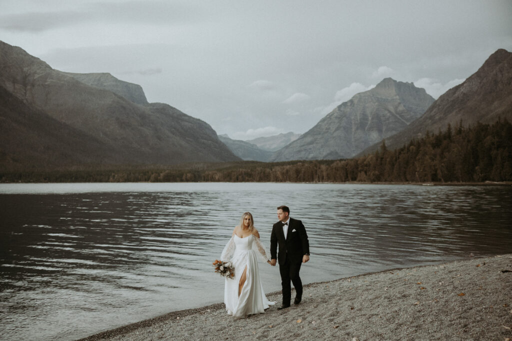 Couple holding hands during their photoshoot