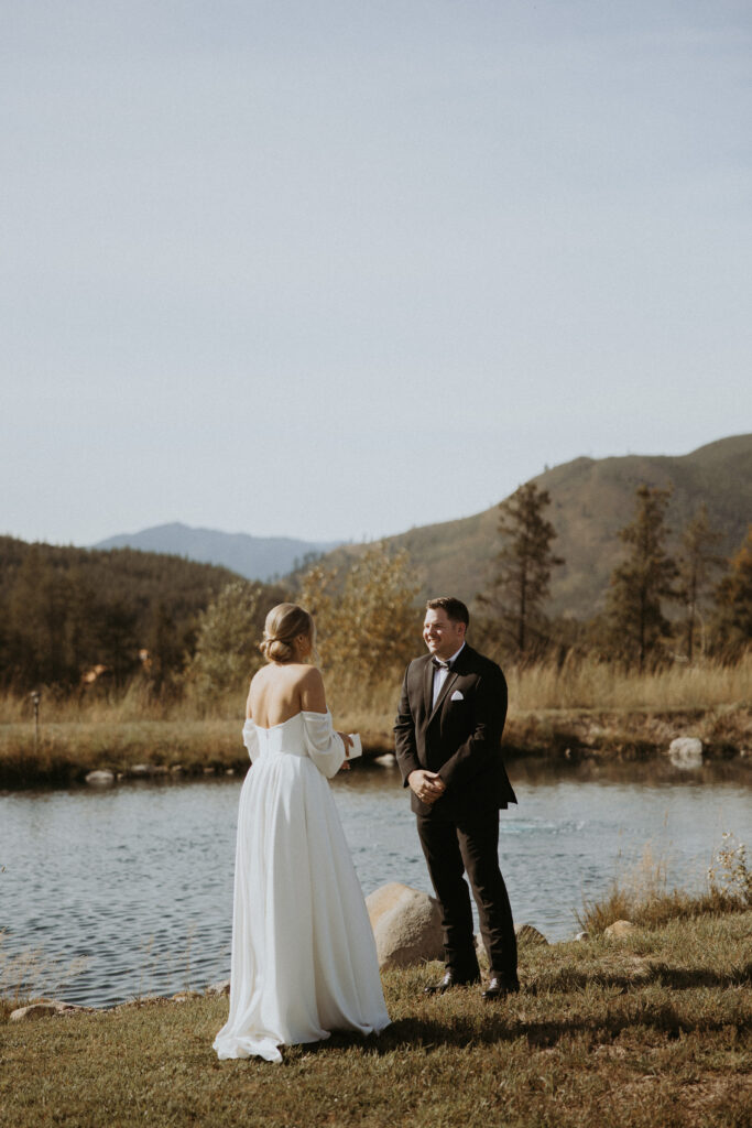 Happy couple before the ceremony