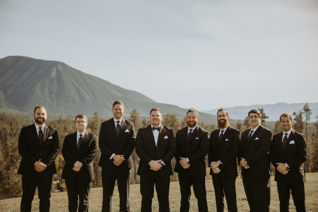 Picture of the groom and his friends