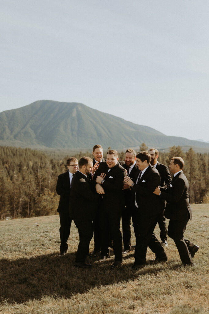 Groom and his friends before the ceremony