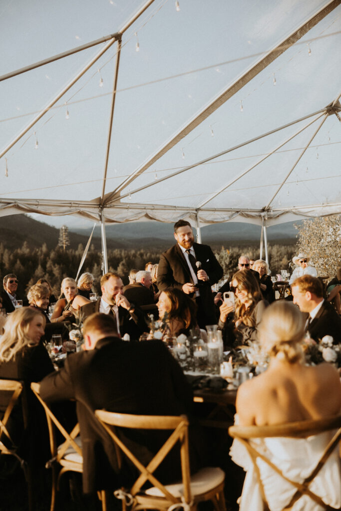 Wedding reception, speeches