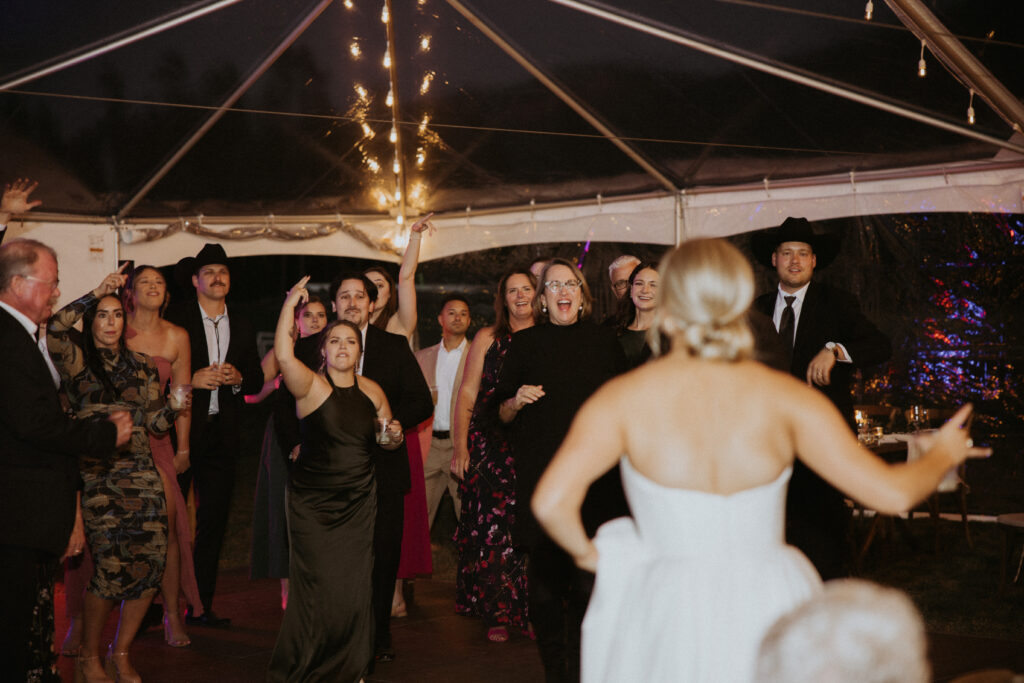Bride at her dream reception party