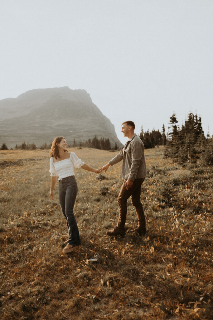 cute couple at their dream engagement
