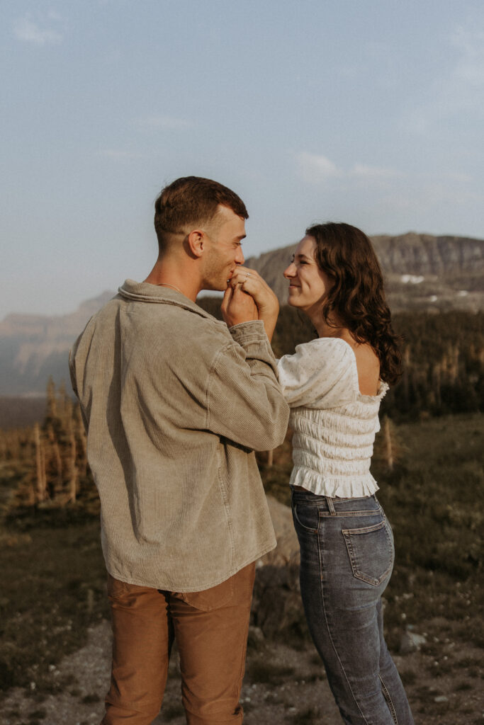 happy couple at their adventurous photoshoot