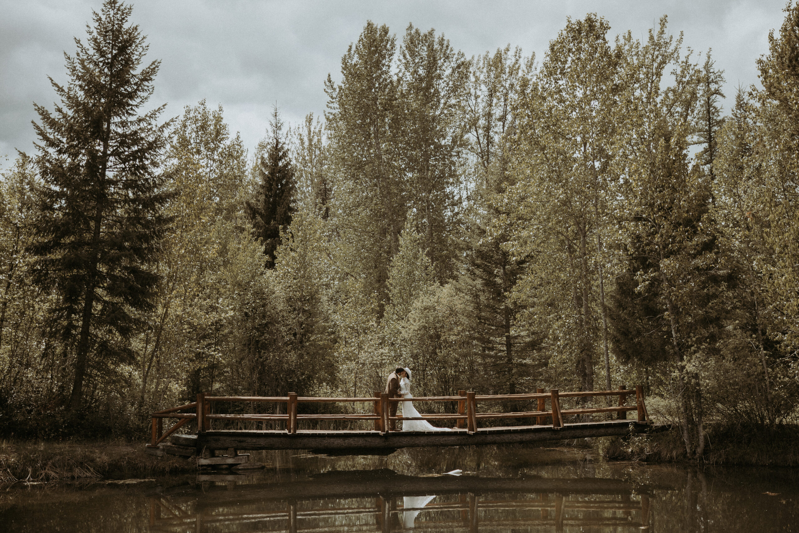 cute picture of the bride and groom after their first look