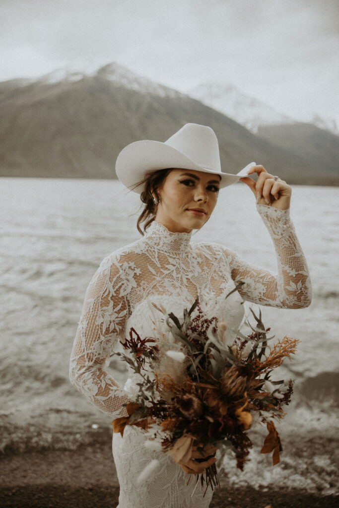 stunning portrait of the bride during her bridal portraits