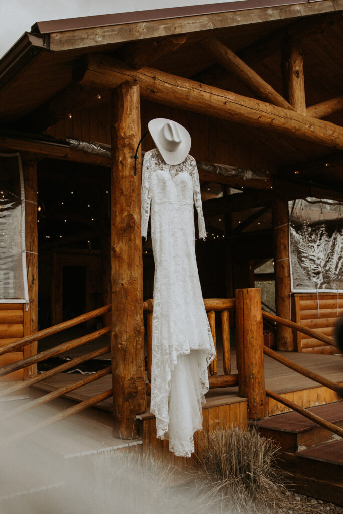 beautiful closeup shot of the wedding dress