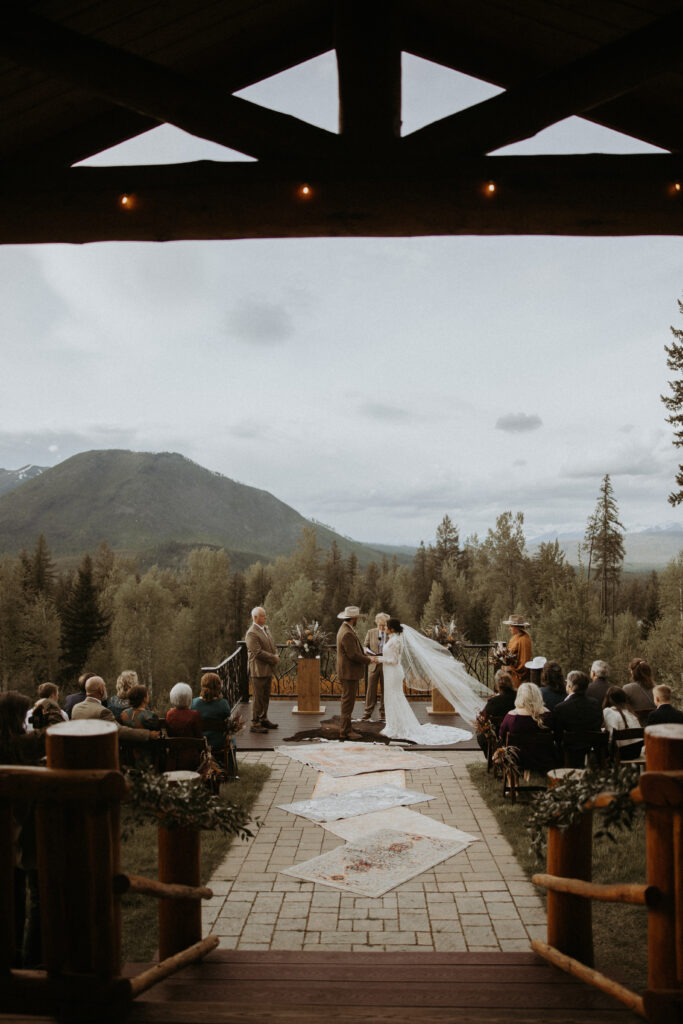 stunning boho wedding ceremony in montana