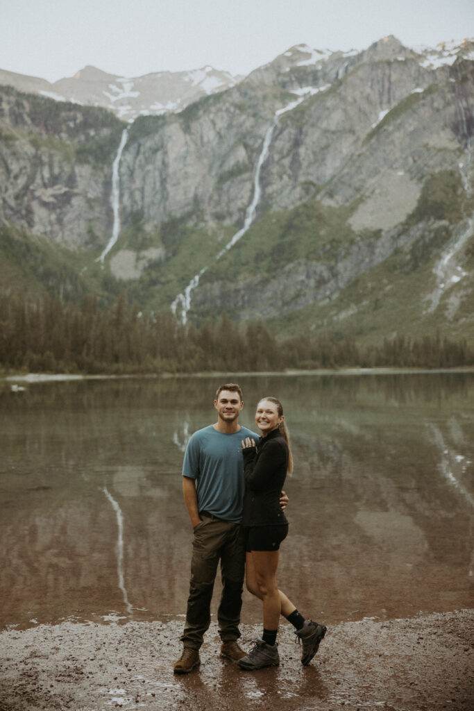 adventurous proposal at glacier park