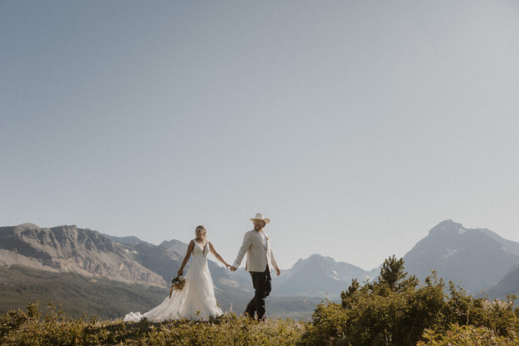 Golden hour bridal portraits
