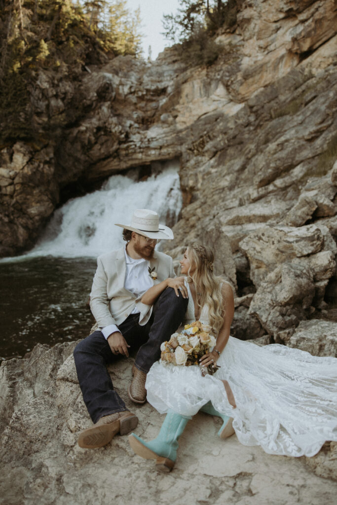 Bailey & Jason’s Western Chic East Glacier Elopement