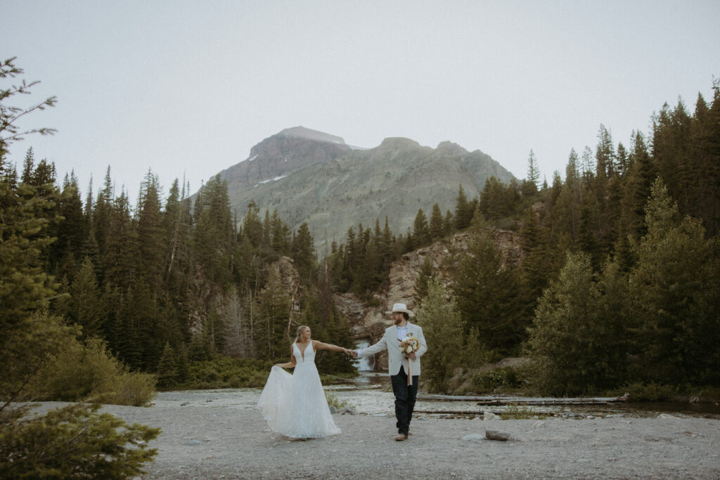 Bailey & Jason’s Western Chic East Glacier Elopement