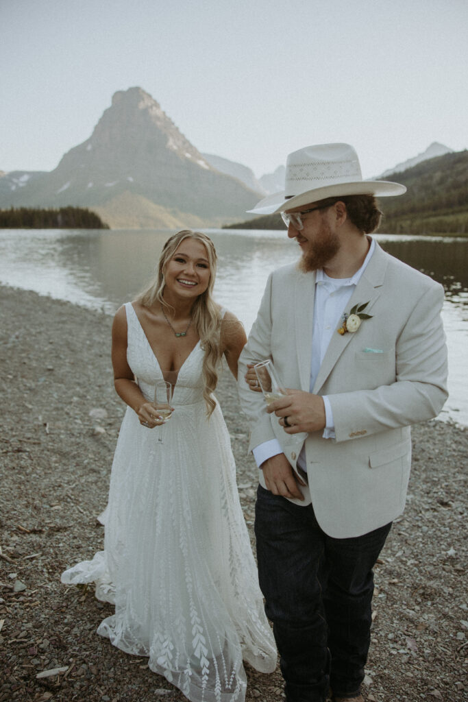 Cute picture of a newly married couple