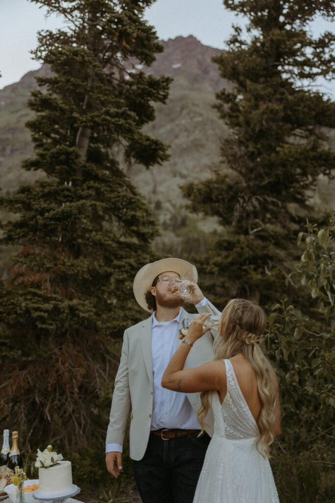 Bailey & Jason’s Western Chic East Glacier Elopement