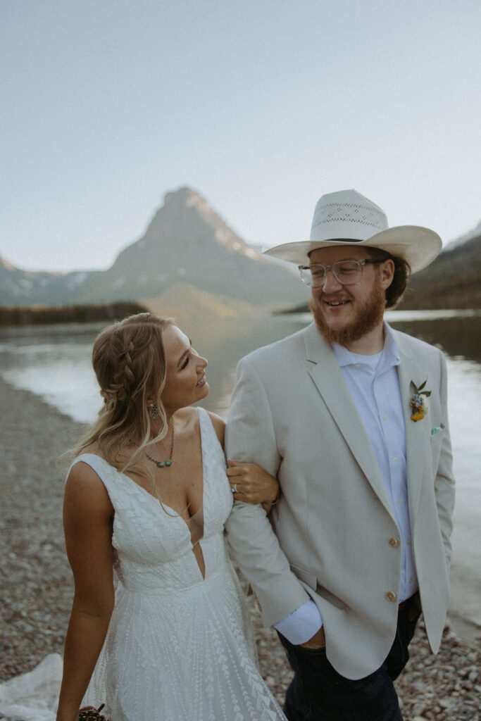 Bailey & Jason’s Western Chic East Glacier Elopement
