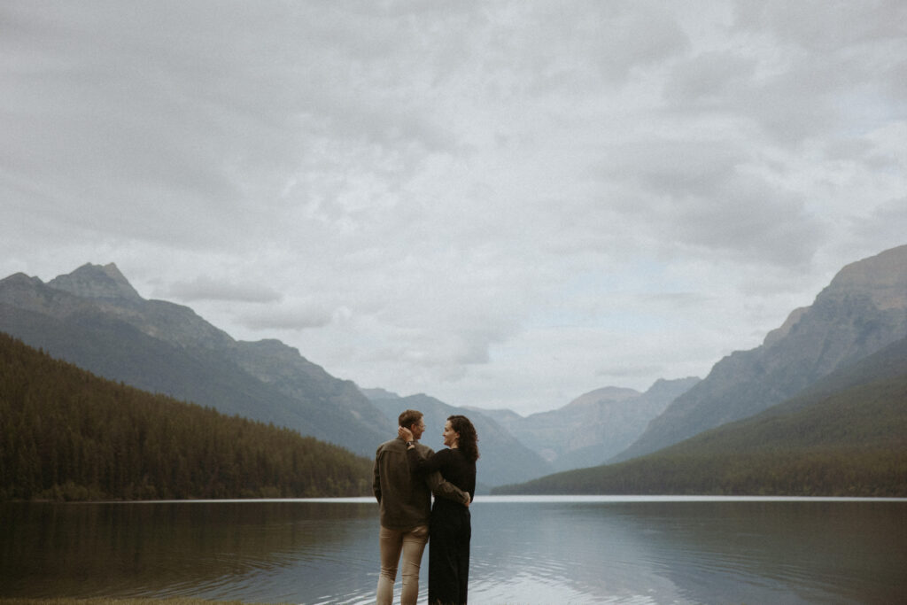 Cute picture of the couple at glacier Park