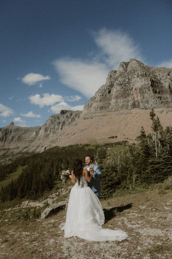 Golden hour bridal portraits