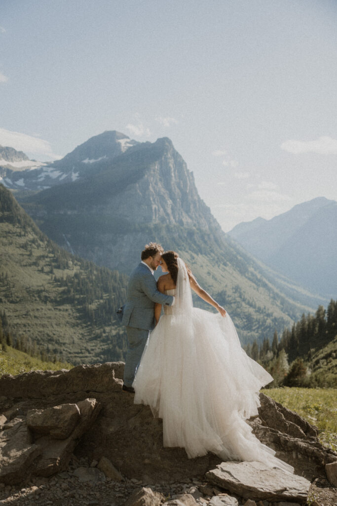 Golden hour bridal session in Montana