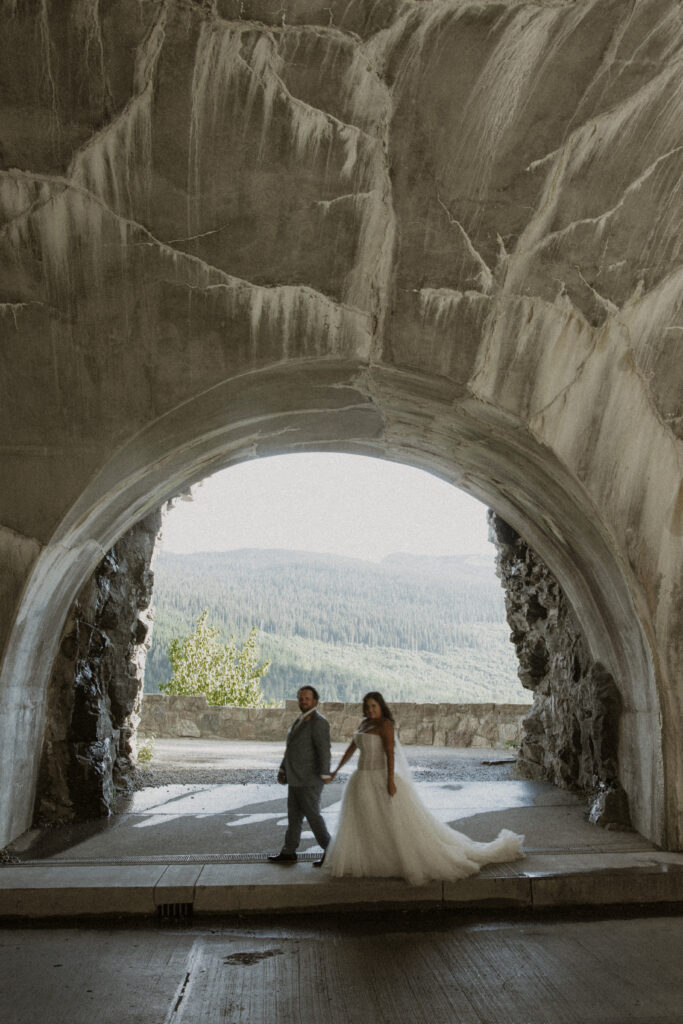 Couple at their golden hour bridal session