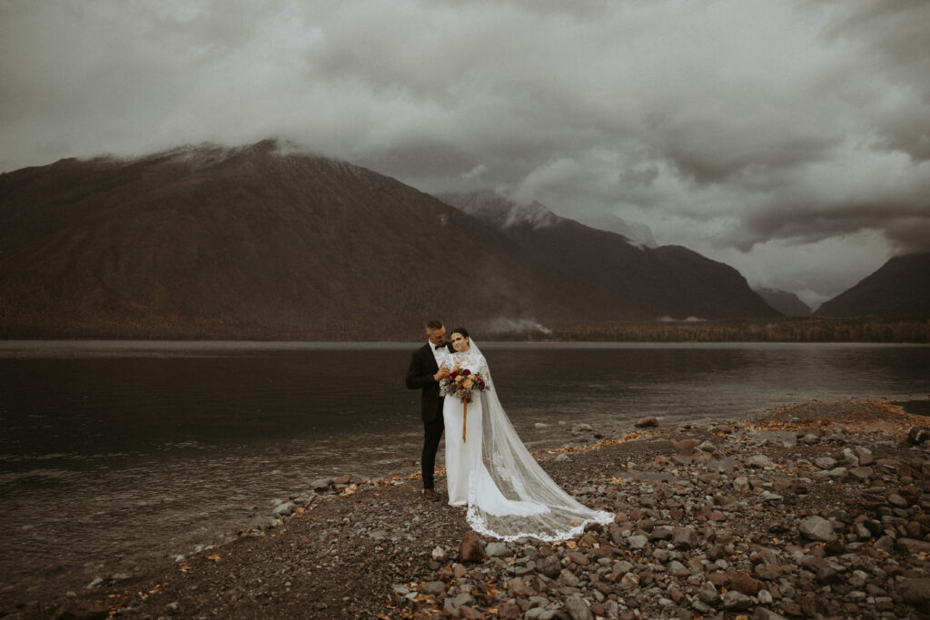 moody bridal portraits
