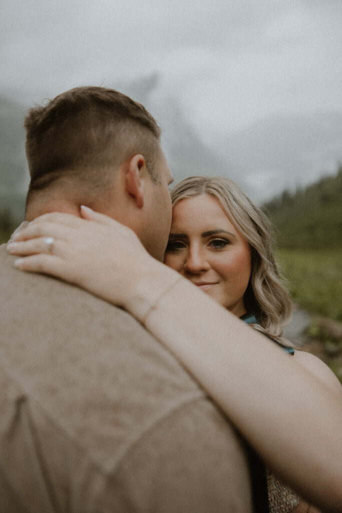 closeup shot of the engagement ring