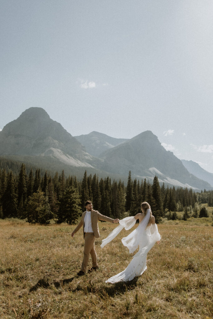 Stunning bridal photos in glacier Park