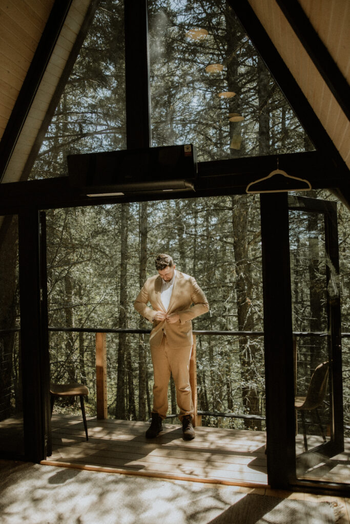 Groom getting ready for his ceremony