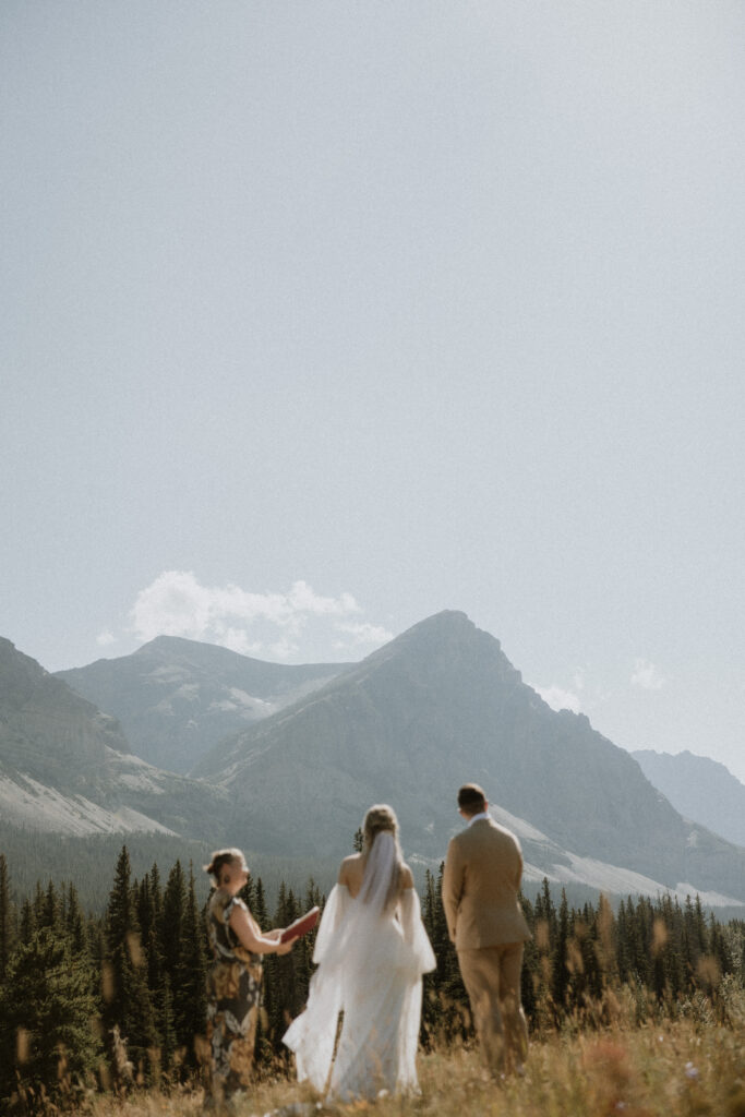 Bride and groom at their dream ceremony