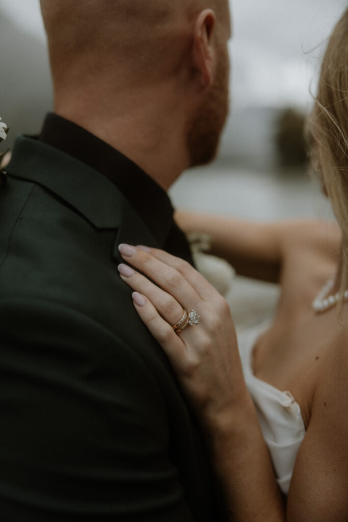 stunning closeup shot of the wedding ring