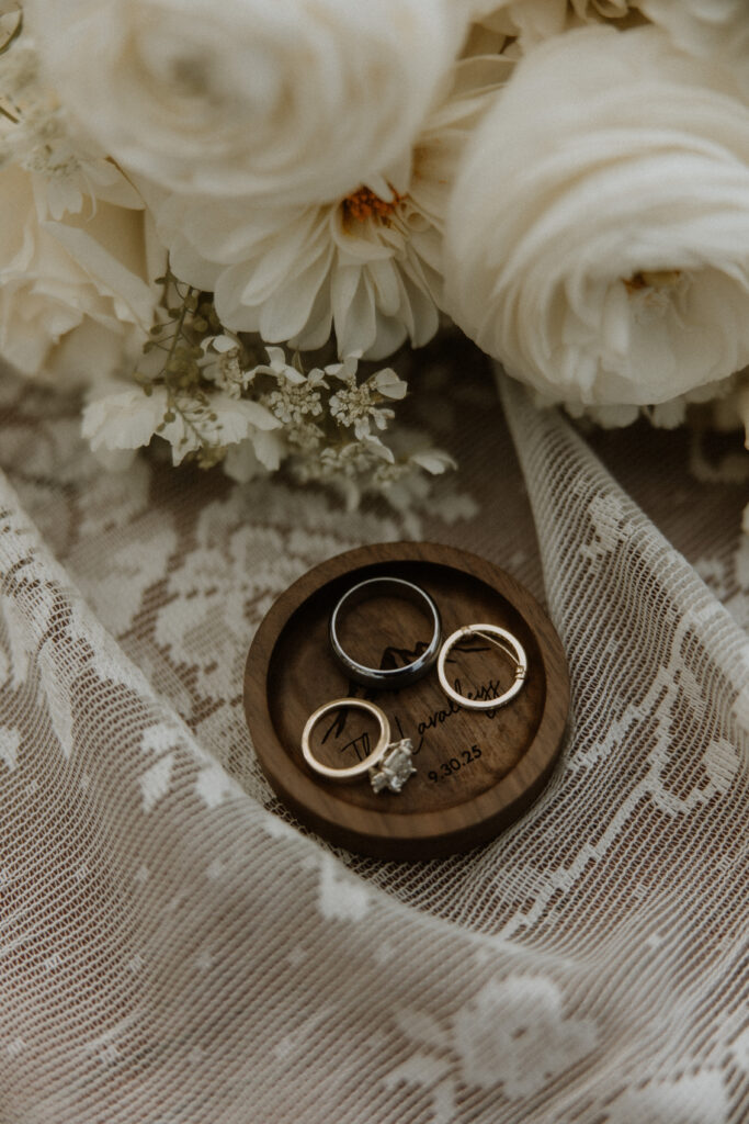 stunning closeup shot of the wedding rings