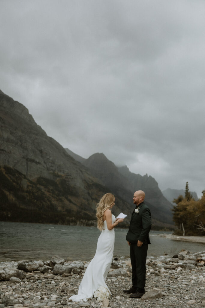 cute picture of the bride and groom at their elopement ceremony