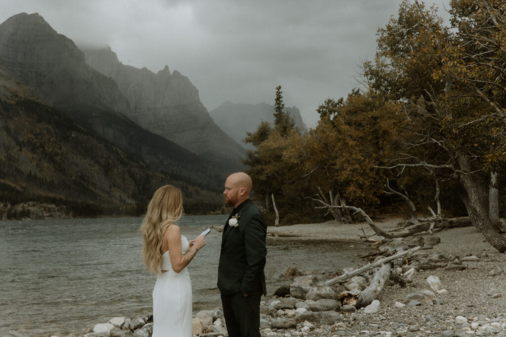 Hope & TJ’s Moody & Intimate Glacier National Park Elopement