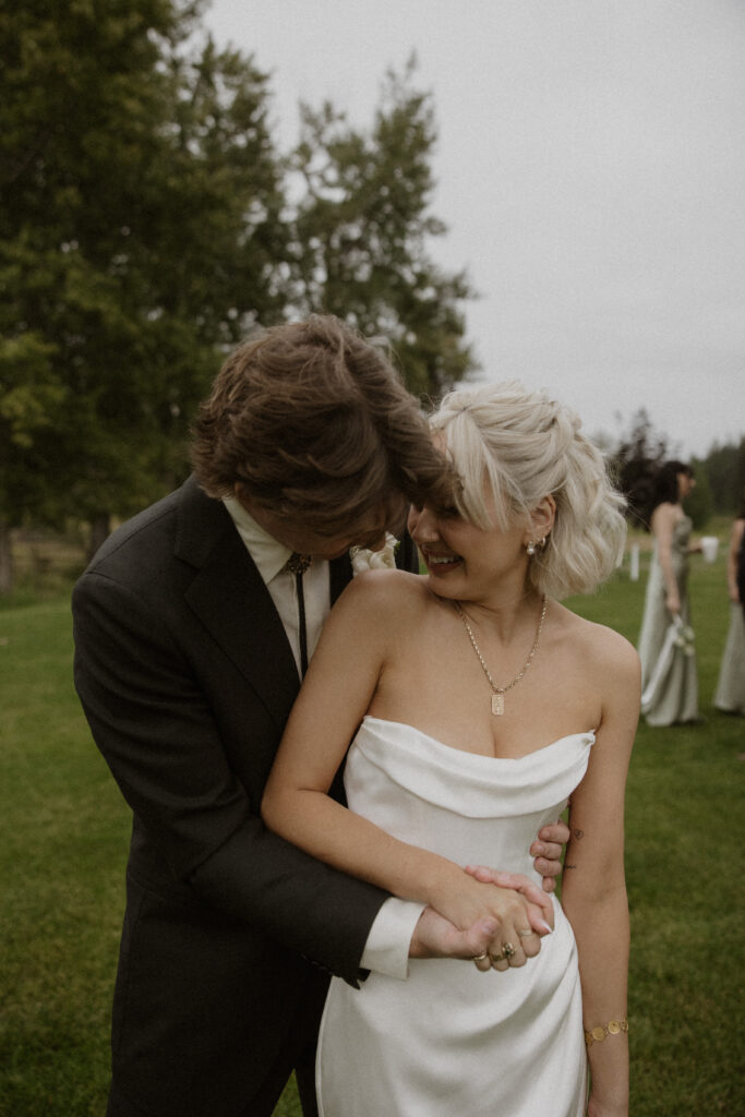 cute picture of the newlyweds after their ceremony