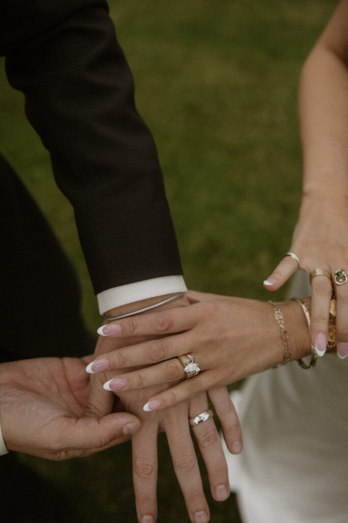 stunning closeup shot of the wedding rings