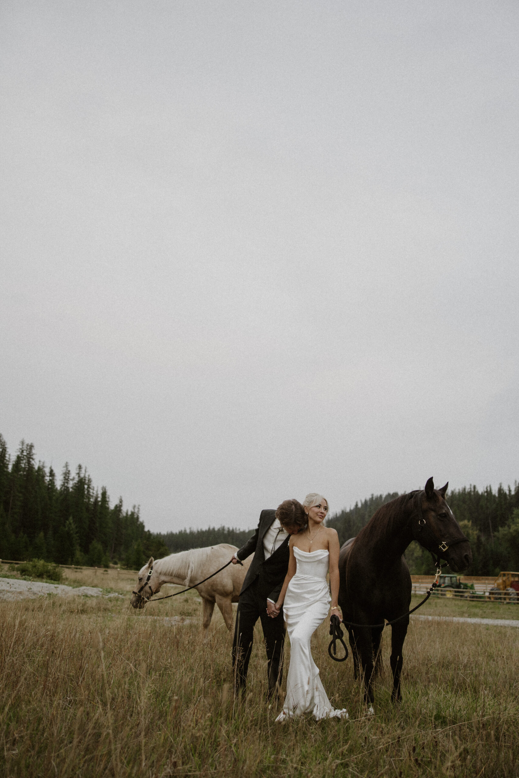 moody bridal photos in Montana