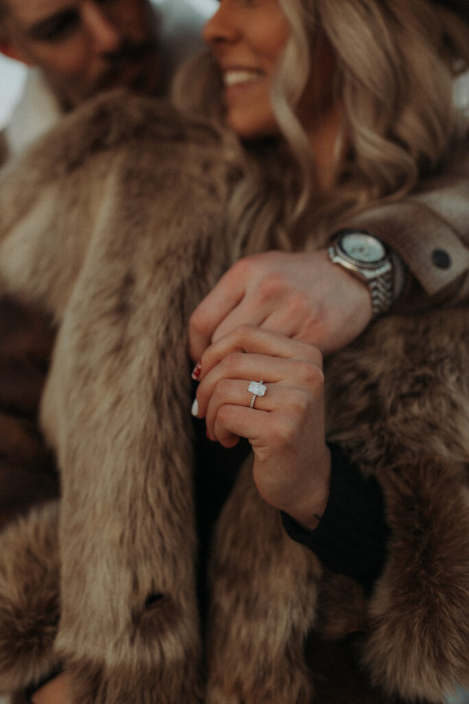stunning closeup shot of the engagement rings