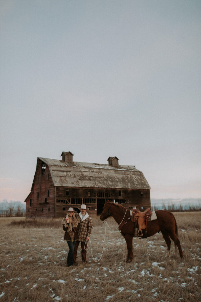 cute picture of the newly engaged couple hugging