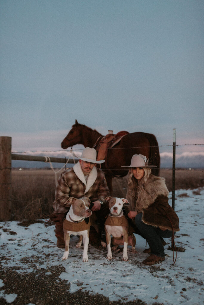 couple at their dream montana photoshoot