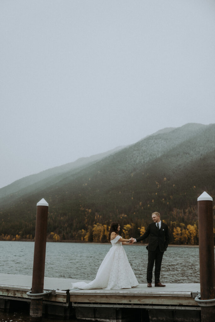 Winter elopement in glacier Park